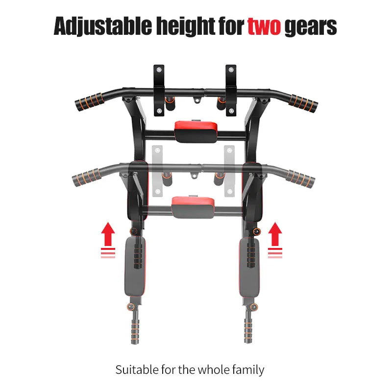 KBQ Multifunctional Wall Mounted Pull Up Bar For Home Gym