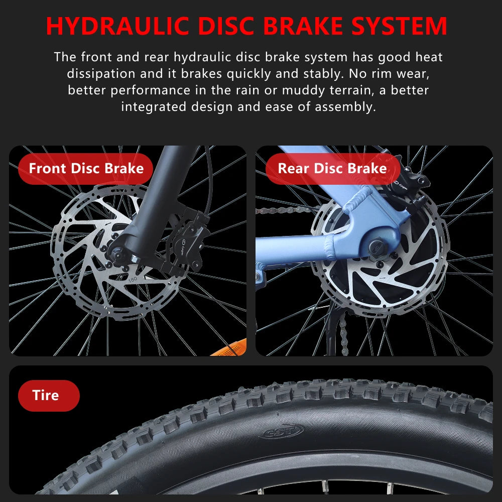 HX Q5 2000W Electric Mountain Ebike With 48V 20Ah Battery
