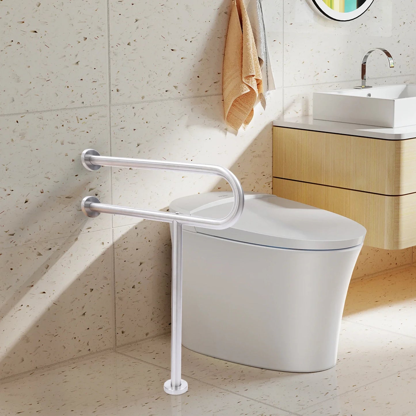 Stainless Steel Toilet Safety Rail Handrail For Elderly Support