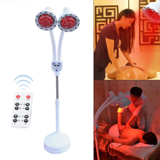 Bymaocar Infrared Heat Lamp 360° Rotating Double-Head for Pain Relief