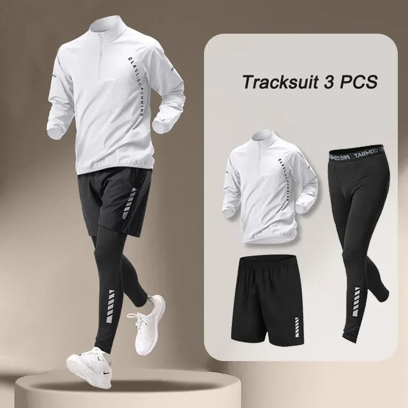 Unisex Quick Dry Outdoor Running Jacket Set For Fitness Wear