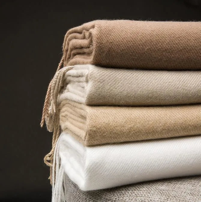 Premium Cashmere Wool Shawl Wrap Scarf Unisex Blanket