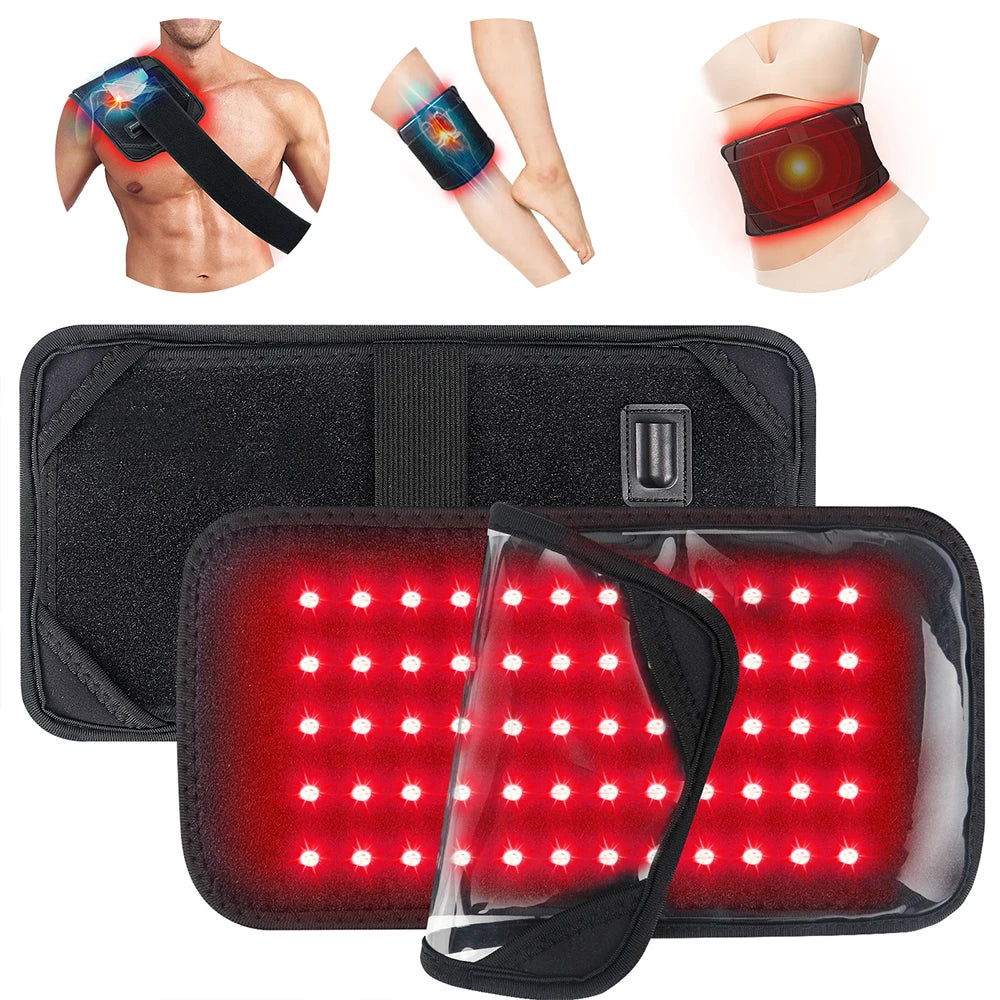 Red Light Therapy Belt 60 LEDs 660nm Red Light Infrared 850nm Wrap Slimming Machine Waist Heat Pad For Muscle Soreness Skin Care