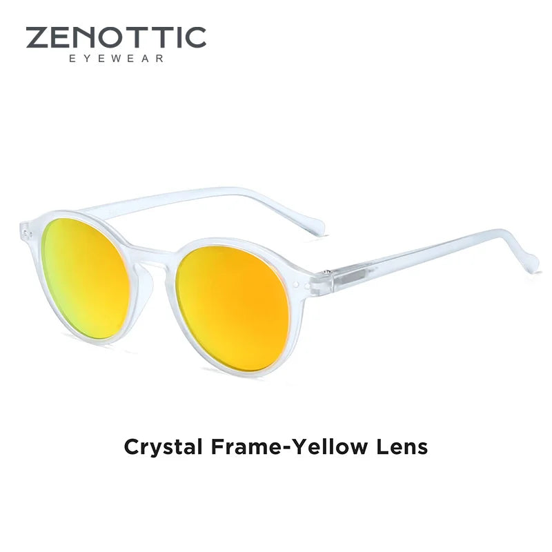 Zenottic Retro Polarized Sunglasses Vintage Round Frame UV400