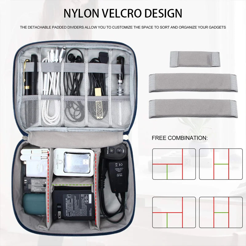 ATMDOGCN Travel Cable Organizer Bag Portable Electronics Storage Case Waterproof