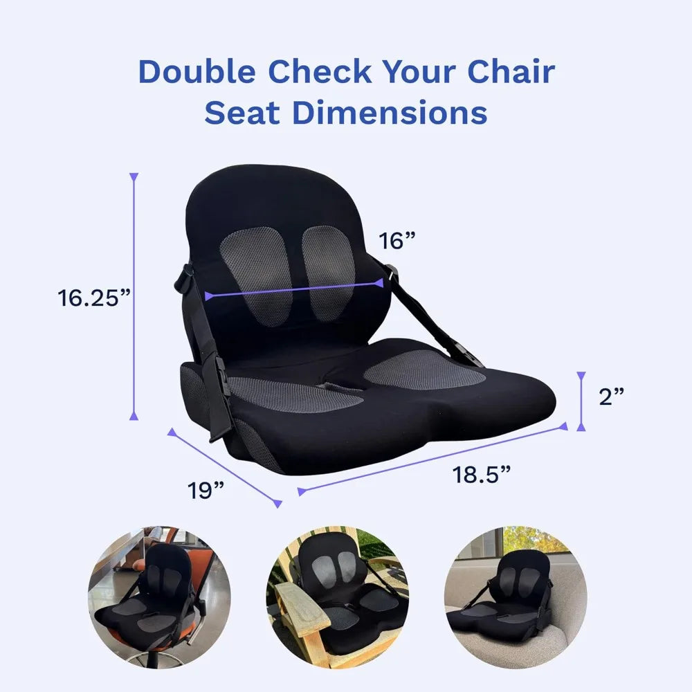 Ergonomic Memory Foam Lumbar Support Cushion For Office Chairs