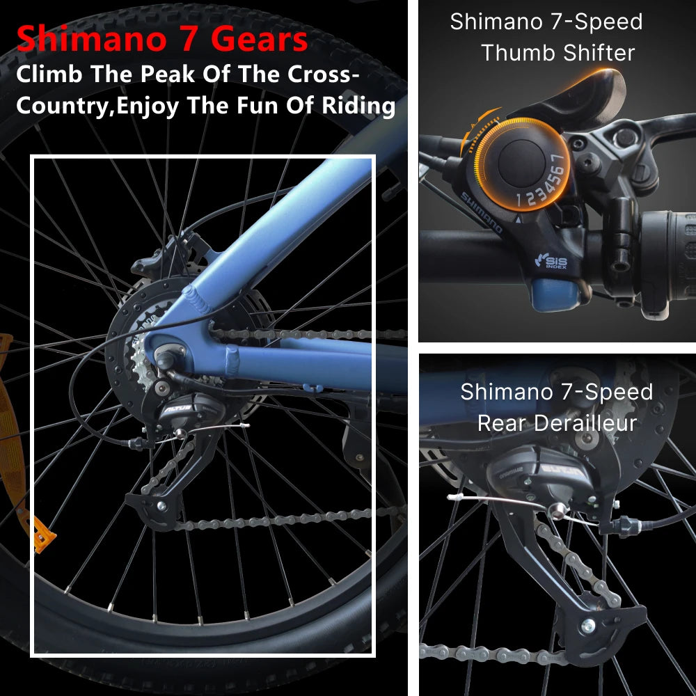 HX Q5 2000W Electric Mountain Ebike With 48V 20Ah Battery