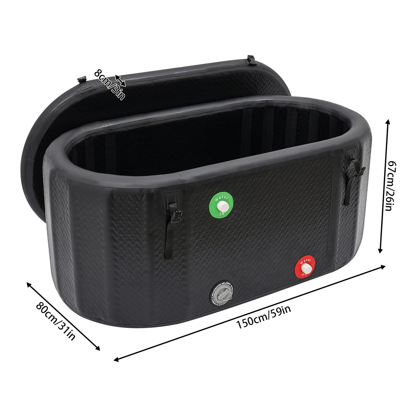 Inflatable Ice Bath Tub Portable Cold Plunge For Athlete Recovery