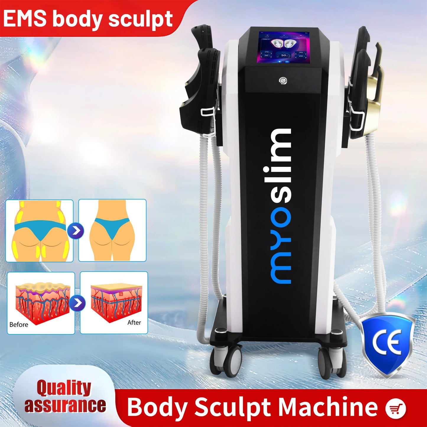 MYOSLIM Portable EMS Slimming Machine For Fat Burn Muscle