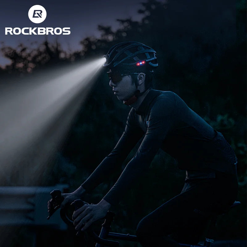 ROCKBROS USB Charging Cycling Light Helmet With Front LED Safety