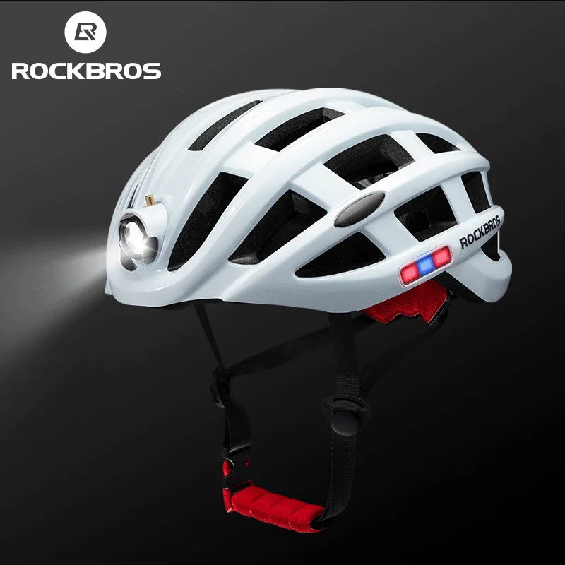 ROCKBROS USB Charging Cycling Light Helmet With Front LED Safety