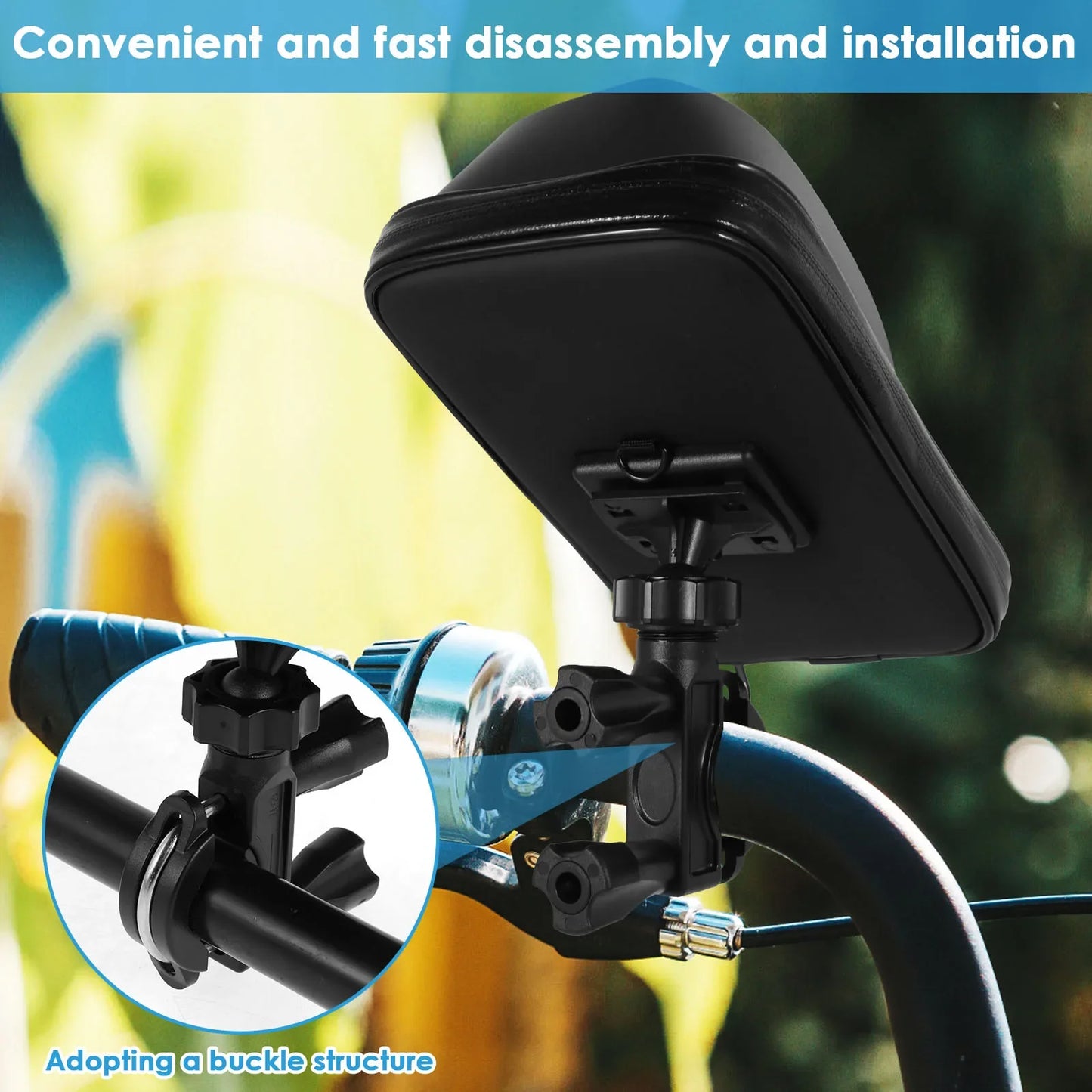 Charger 360 Degree Rotatable Bike Phone Holder Handlebar Bag