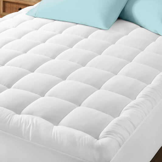 WQSPRINGCN Soft Mattress Topper Plush Pillow Pad Cover