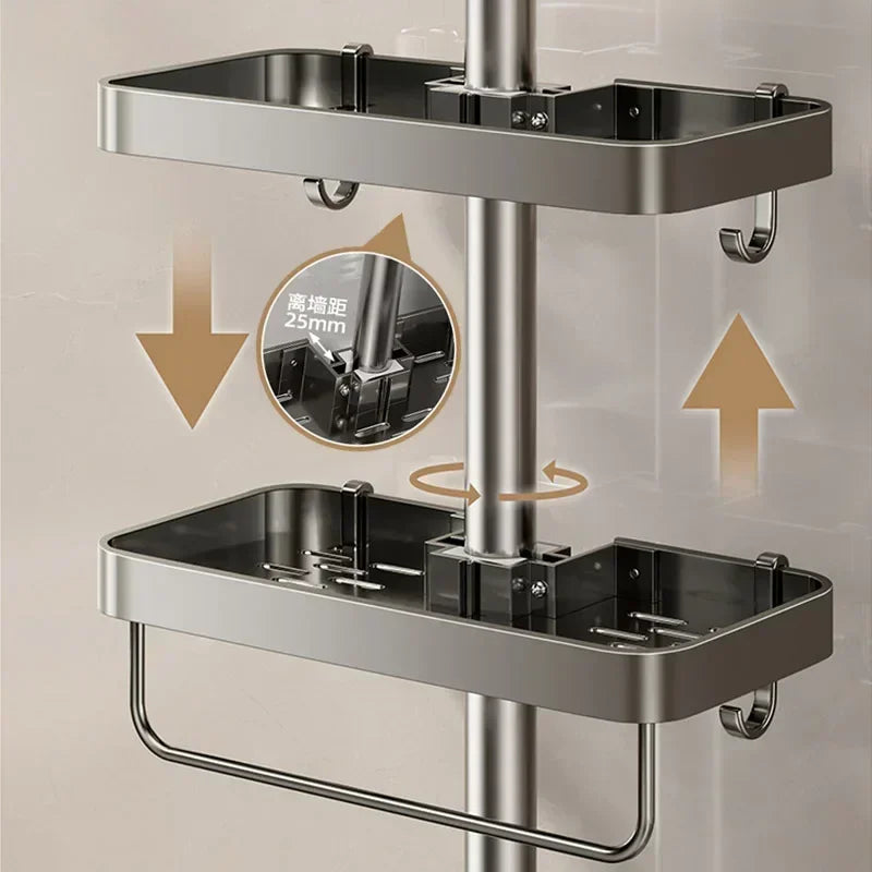 Dawndesslo Shower Head Holder Wall Mount Storage Shelf