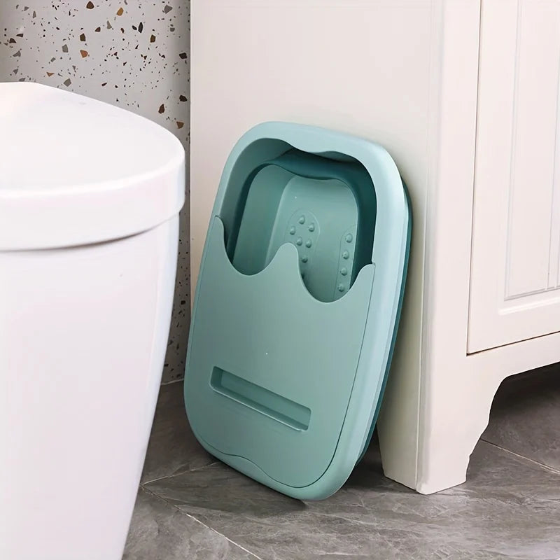 Foldable foot bath tub – portable, covered basin with ergonomic design, suitable for travel and home use
