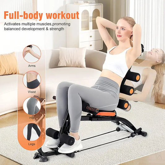 KBQ Foldable Abdominal Exercise Bench Adjustable Sit-Up Machine Core Trainer