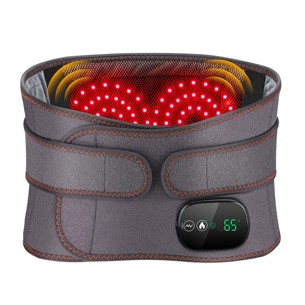 PASTSKY Electric Heat Massage Waist Belt Red Light