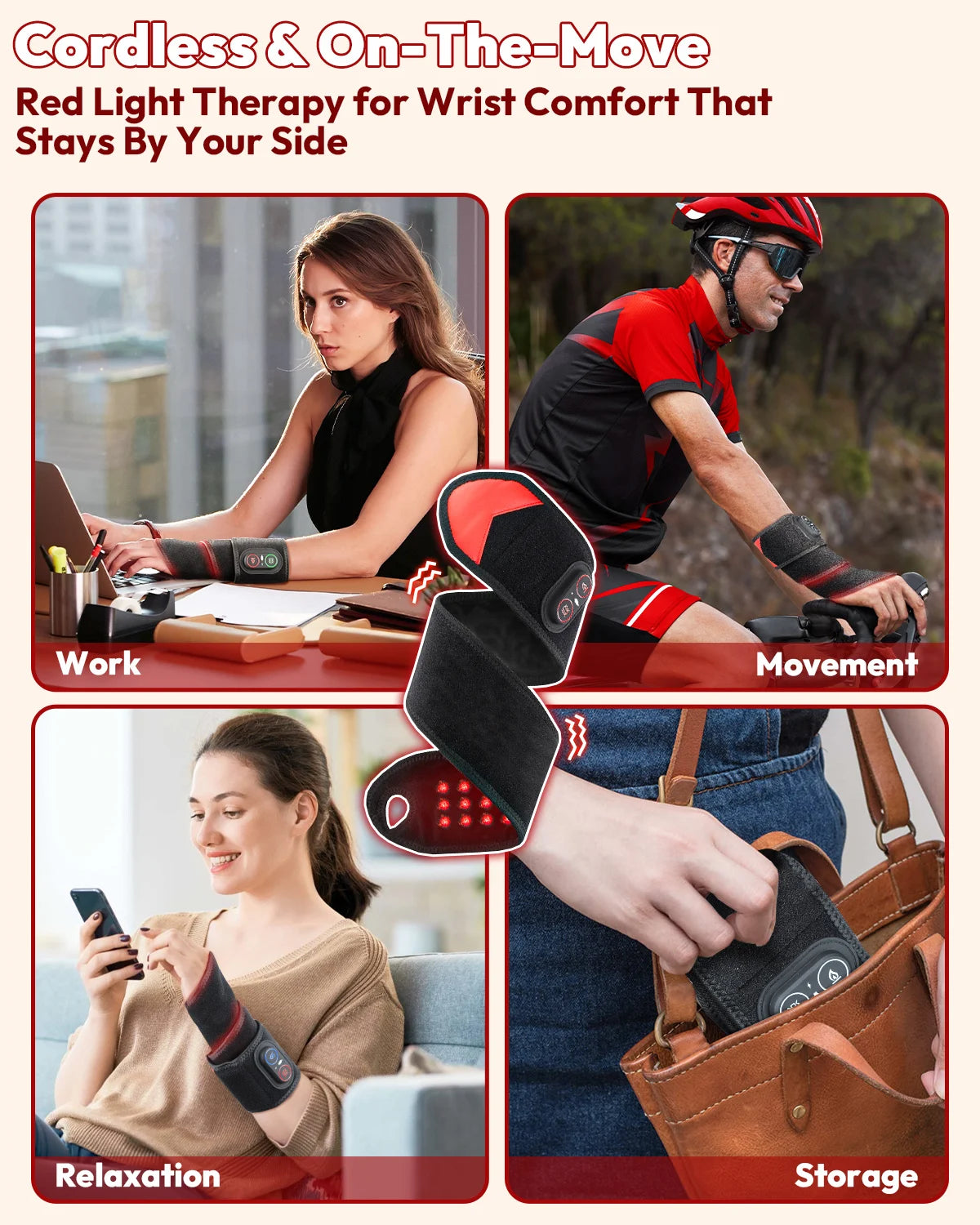 Red Light Therapy Wrap With Heat And Infrared Massager
