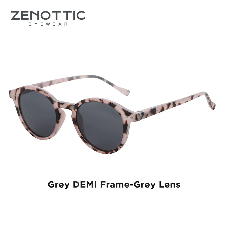 Zenottic Retro Polarized Sunglasses Vintage Round Frame UV400