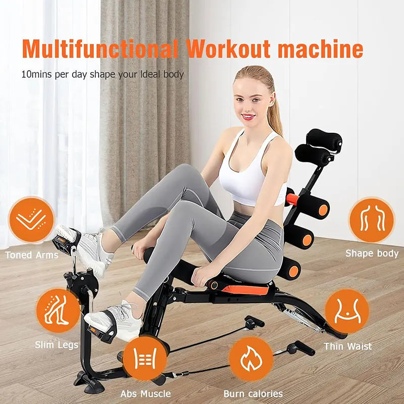 KBQ Foldable Abdominal Exercise Bench Adjustable Sit-Up Machine Core Trainer