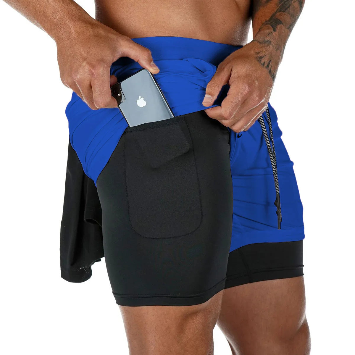Men Running Shorts Quick Dry 2 In 1 Gymnasium Fitness