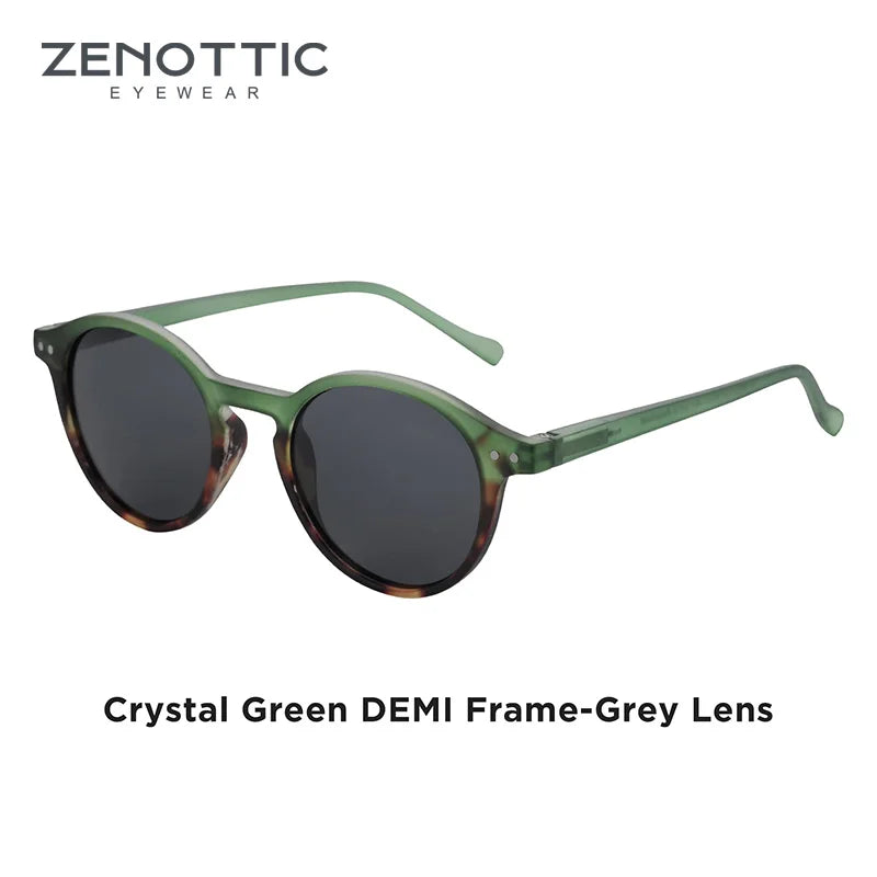 Zenottic Retro Polarized Sunglasses Vintage Round Frame UV400