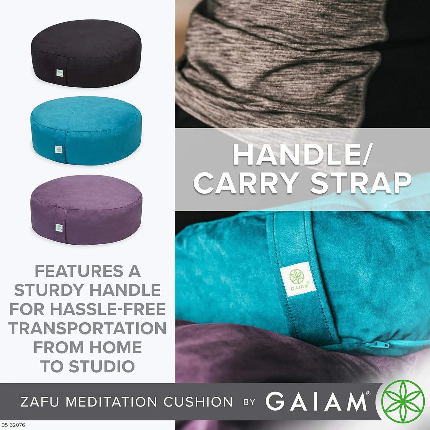 Ergonomic Buckwheat Meditation Cushion for Yoga and Relaxation, Adjustable Support