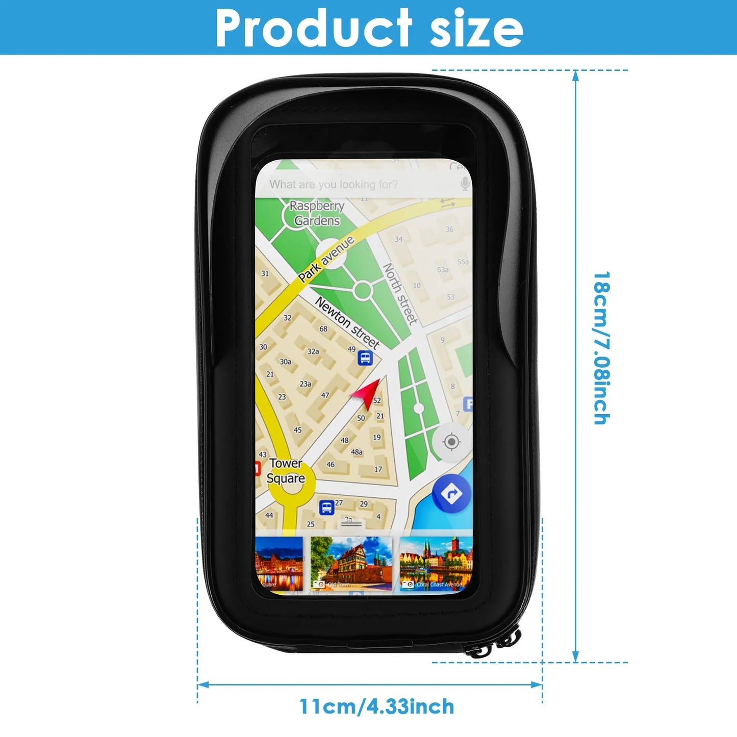 Charger 360 Degree Rotatable Bike Phone Holder Handlebar Bag