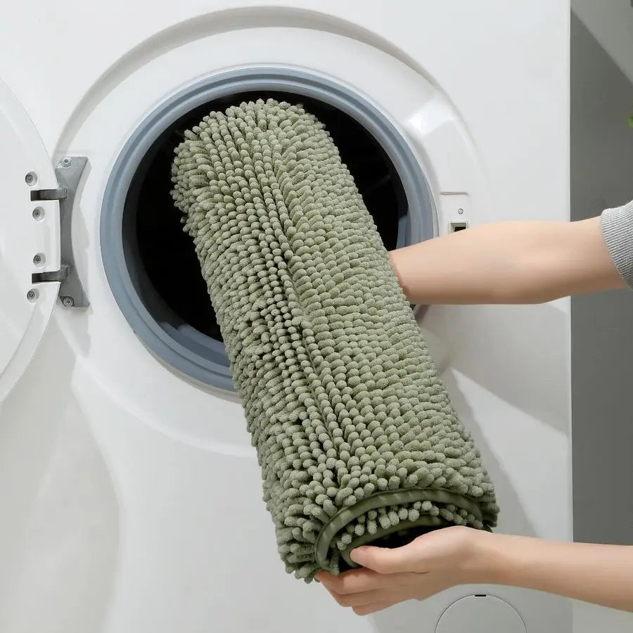 Three Piece Bathroom Rug Set Ultra Soft Chenille Bath Mats