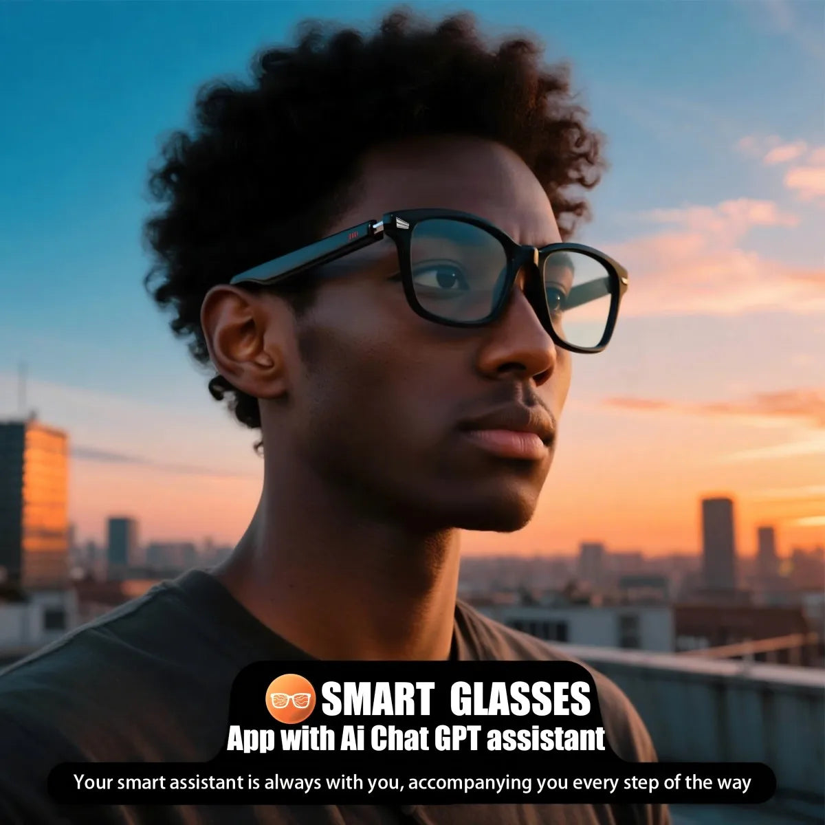 Giinova Smart Glasses With App Translation Open Ear Audio Calls