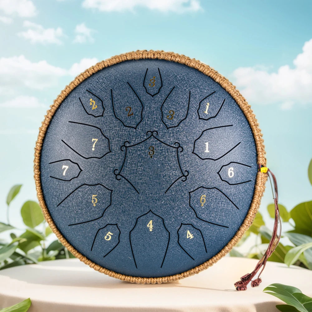 ALLOYSEED 15-Tone Steel Tongue Drum For Yoga Meditation