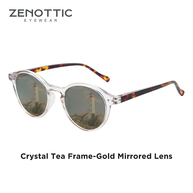 Zenottic Retro Polarized Sunglasses Vintage Round Frame UV400