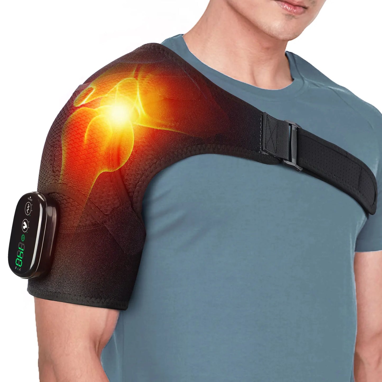 Hailicare Electric Heating Shoulder Massager Brace With LED