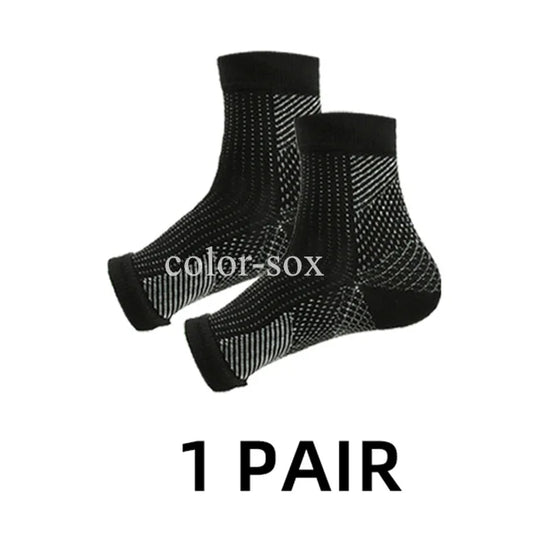 2 Pair Open Toe Compression Socks Plantar Fasciitis Relief
