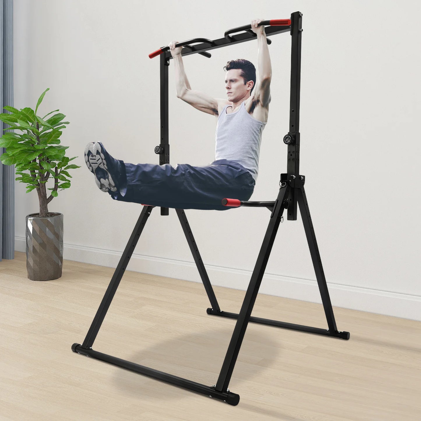 Adjustable Height Pull Up Bar Triangular Station For Home Gym 200 Kg