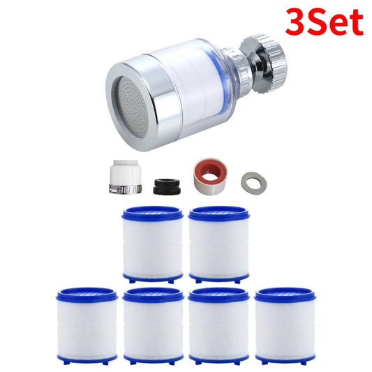 APWIKOGER Faucet Water Filter Purifier 360 Degree Rotating Showerhead