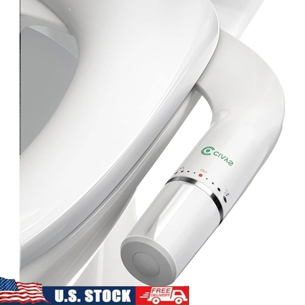 XMSJ Ultra Slim Bidet Attachment Dual Nozzles Wall Mounted