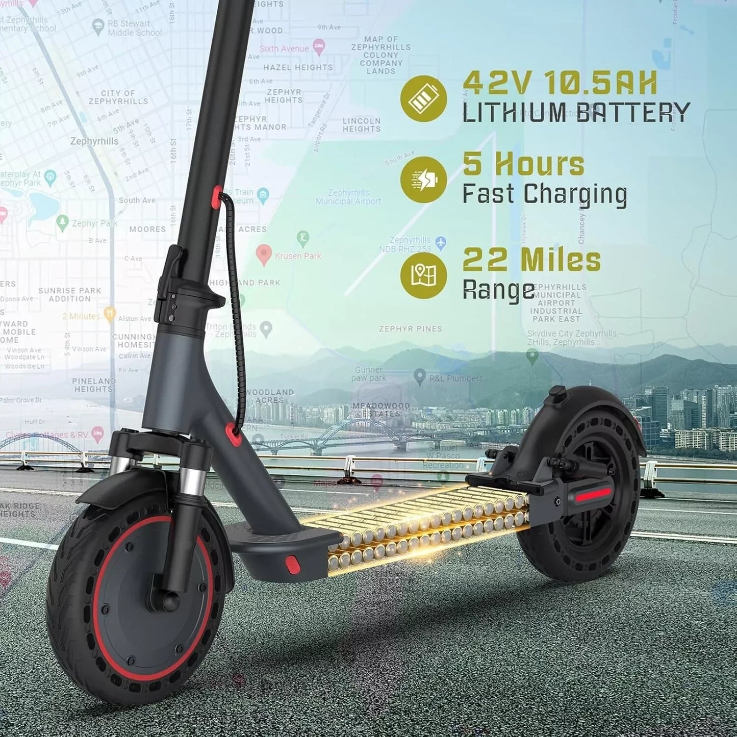 AOVOPRO TMAX Electric Scooter 500W 22 MPH