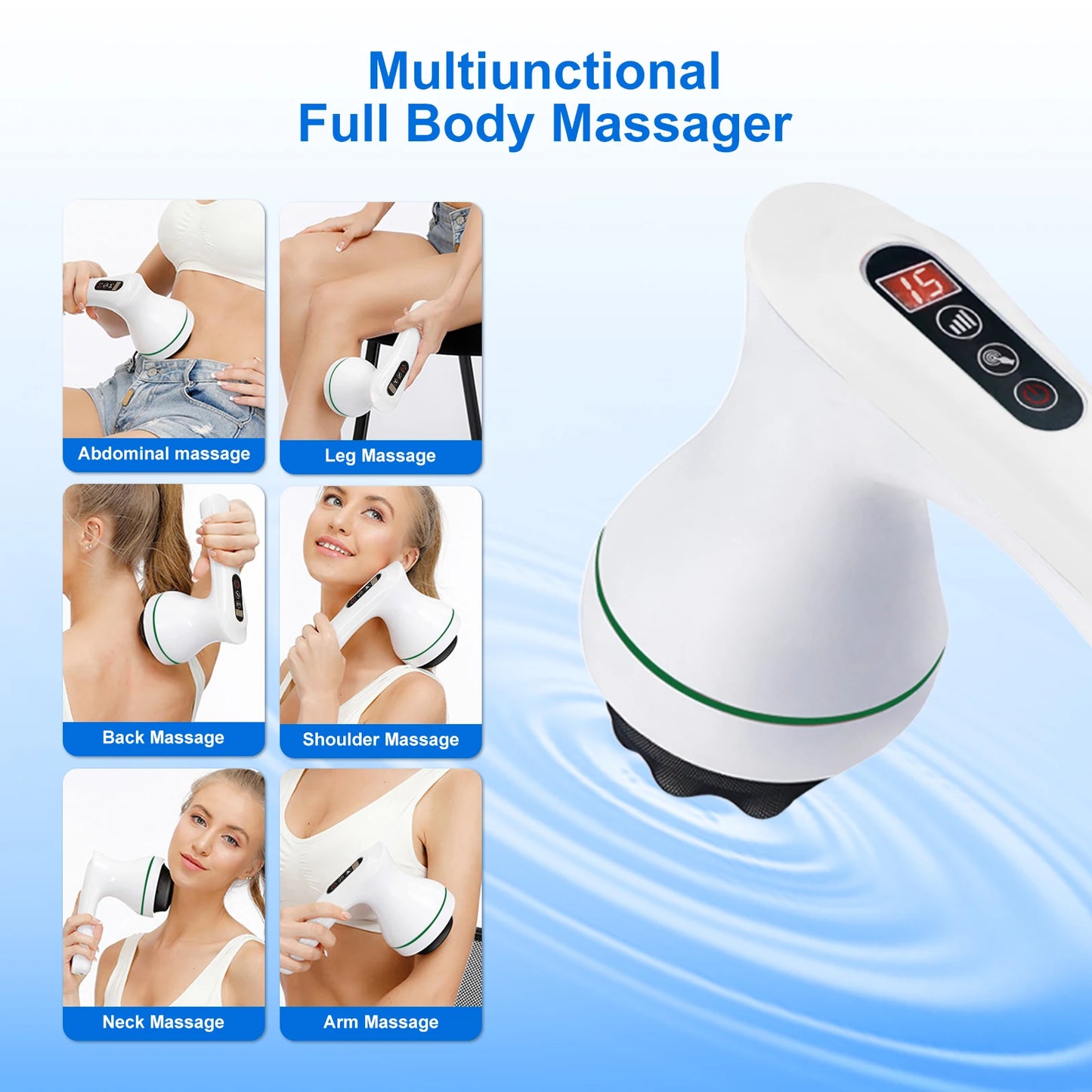 Handheld Cellulite Massager Rechargeable Cordless Portable
