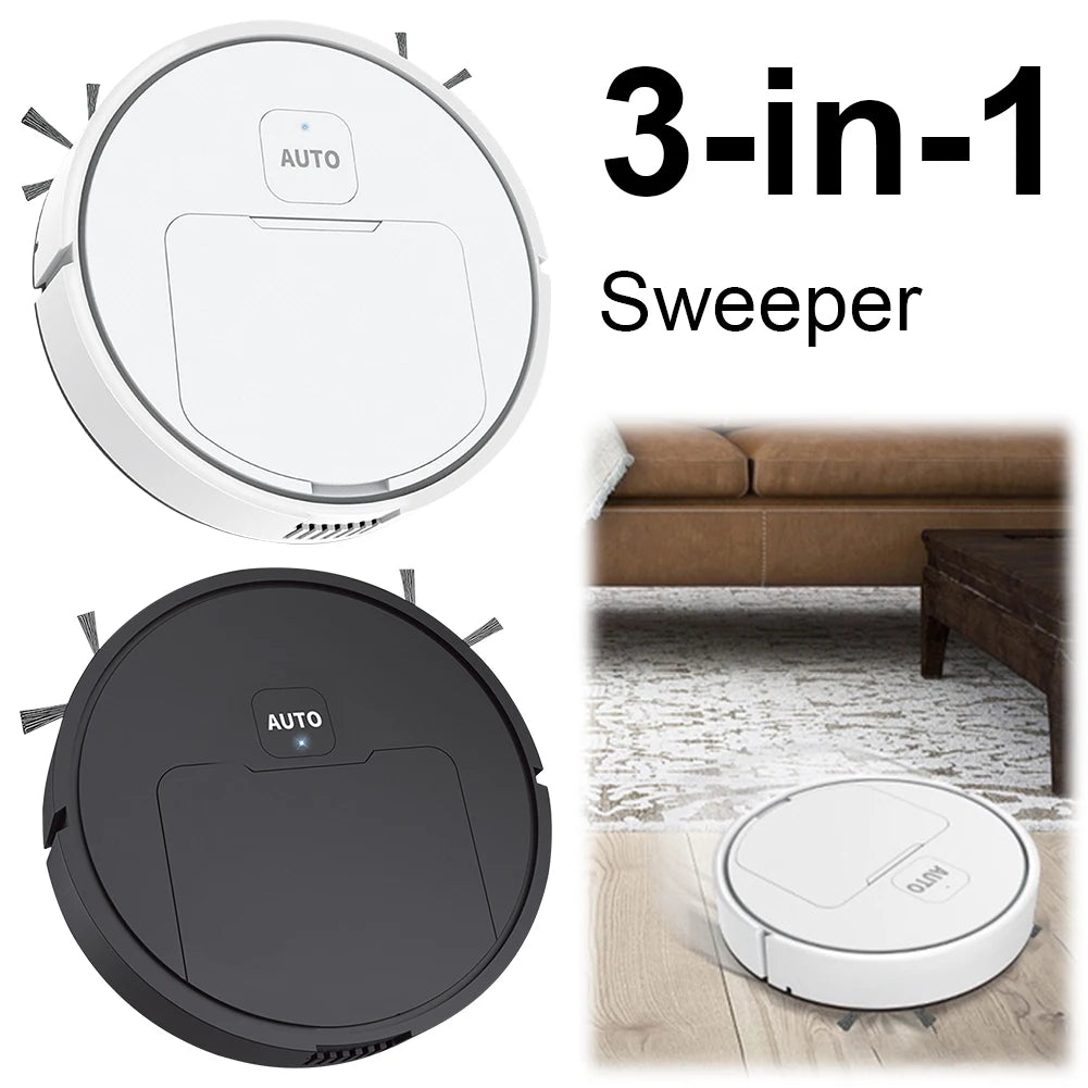 Robotic Vacuum and Mop Combo Automatic Cleaning Sweeping Machine USB Rechargeable Quiet Cleaning for Pet Hair Carpets and Floors