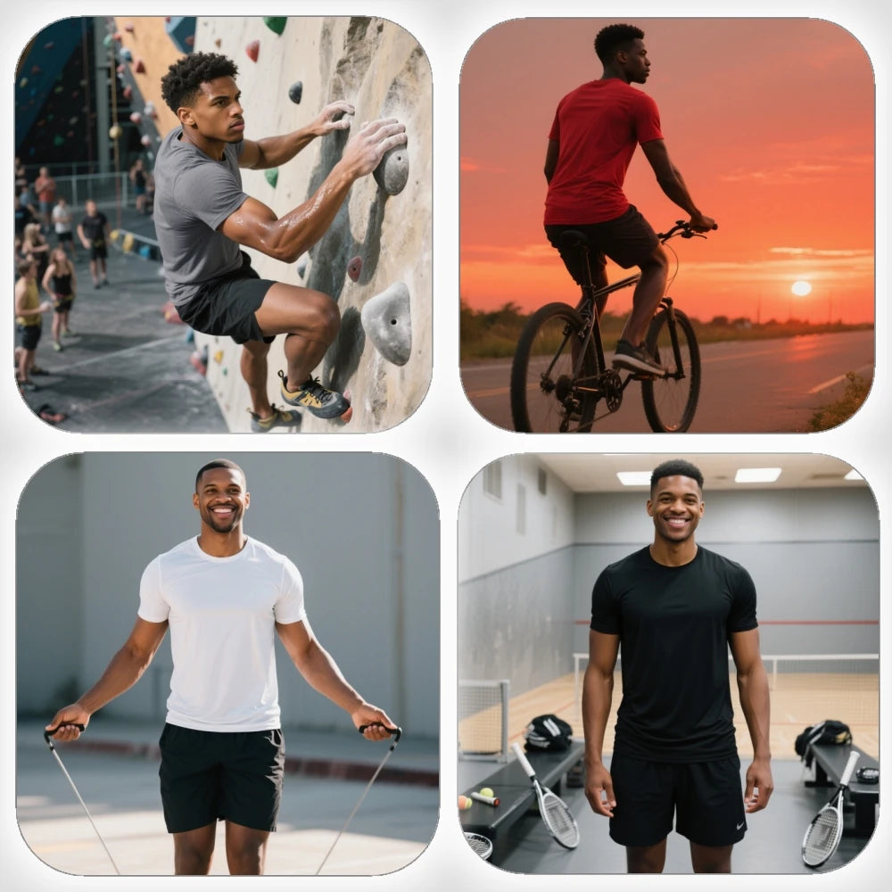 NONECN Men's Sports Round Neck Short Sleeve Shirt for Golf