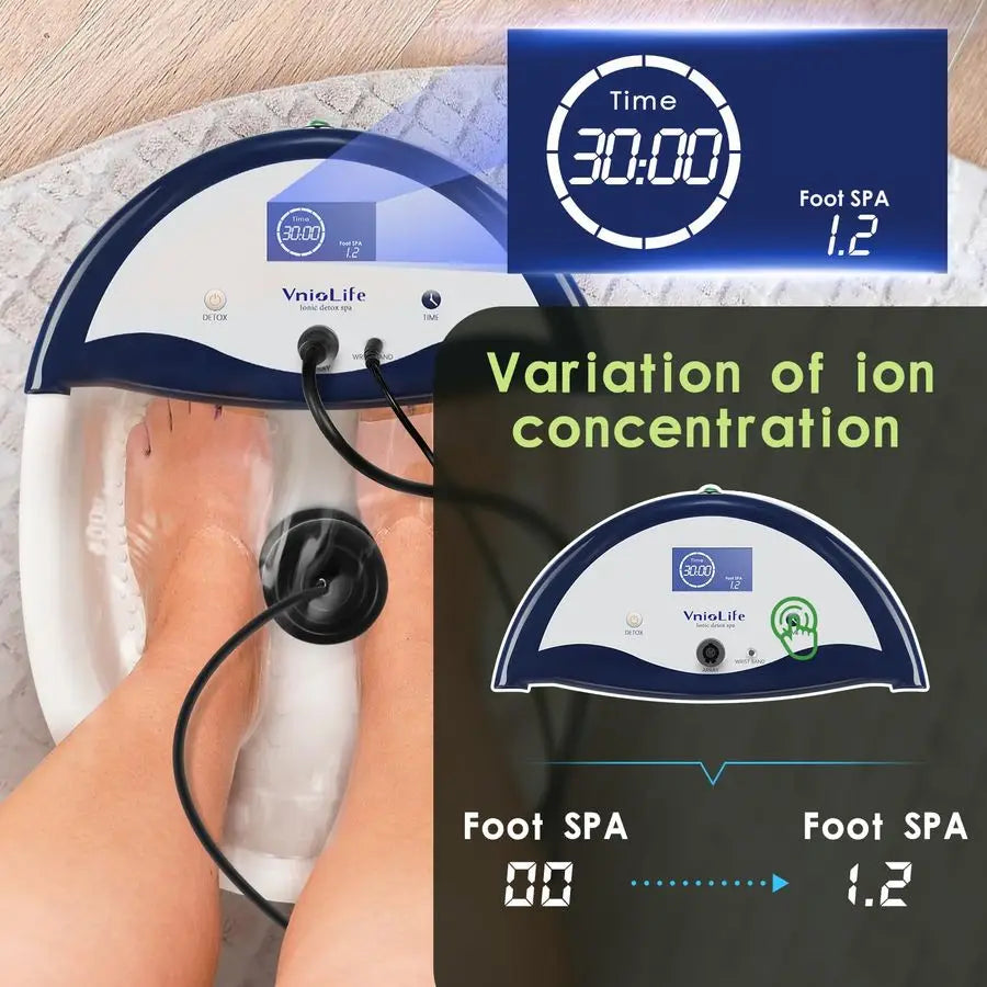 Ion Detox Foot Bath Machine With LCD Timer Slippers