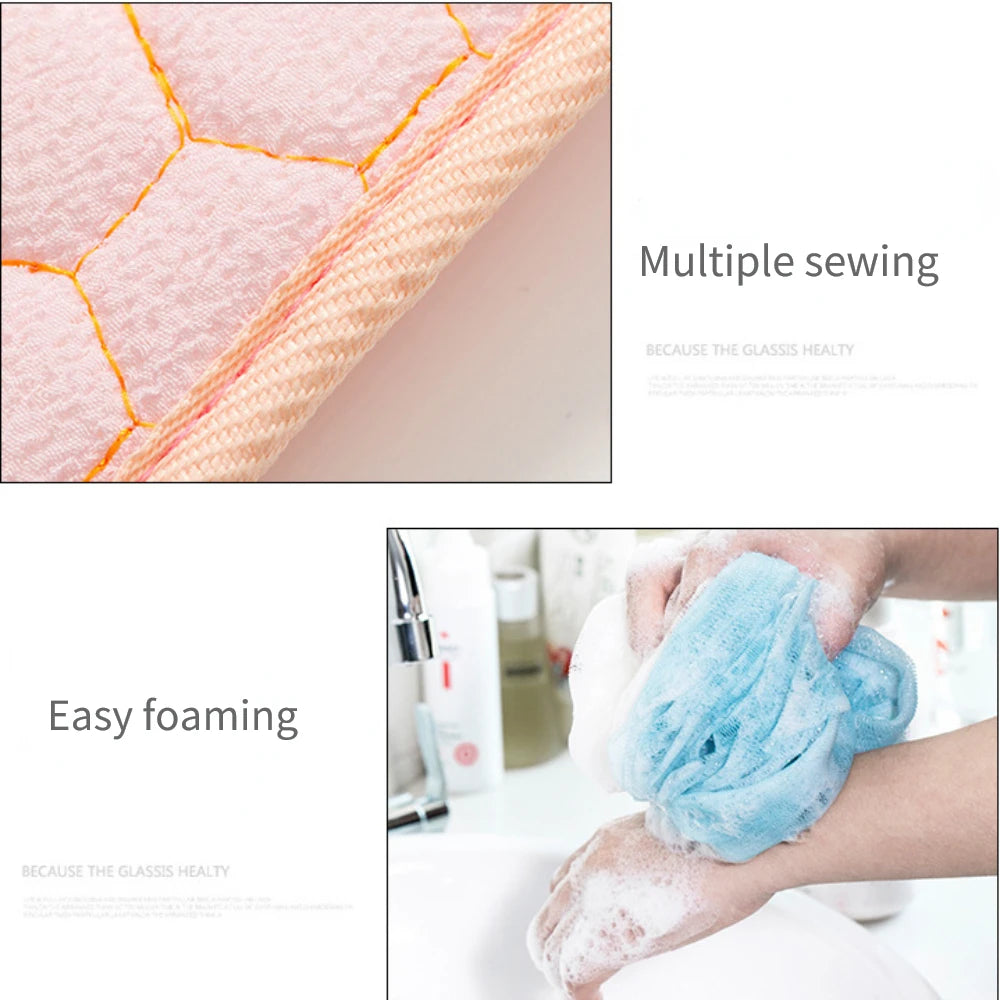 Three Piece Body Cleaning Washcloth Back Scrubber Set Exfoliating