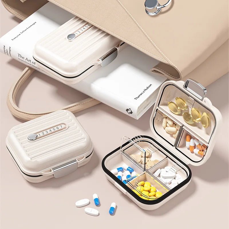7 Grids Mini Portable Pill Box Weekly Medicine Vitamin Storage Organizer Travel Tablets Sealed Box Pills Case Container