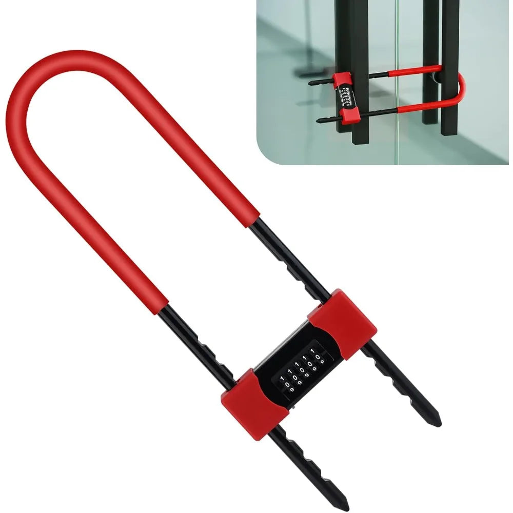 Hign-concerned U-Lock Five-Digit Code Long Shackle Bicycle Lock Tamper-Resistant Weatherproof