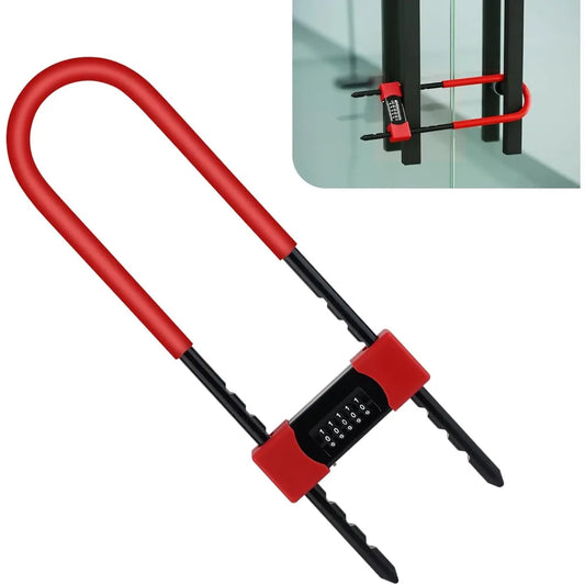 Hign-concerned U-Lock Five-Digit Code Long Shackle Bicycle Lock Tamper-Resistant Weatherproof