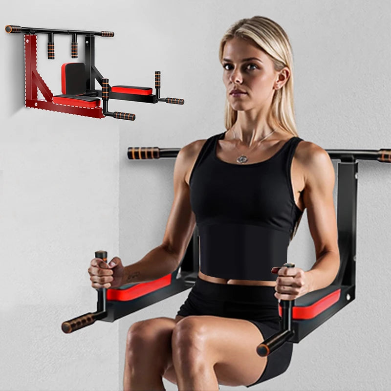 KBQ Multifunctional Wall Mounted Pull Up Bar For Home Gym