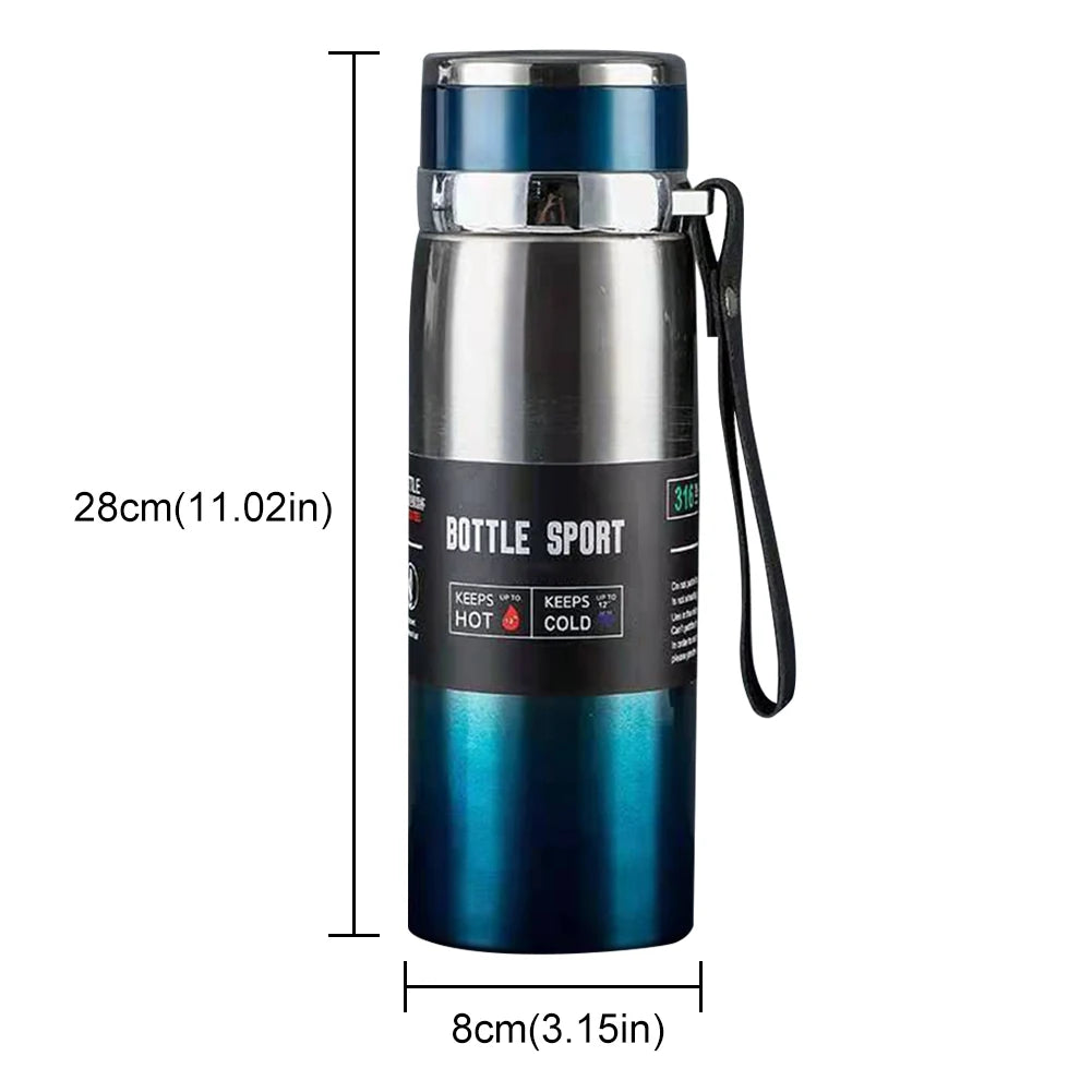 Shunmaii Insulated Water Bottle With Handle Double Wall Vacuum