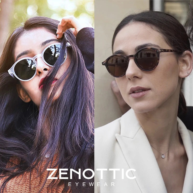 Zenottic Retro Polarized Sunglasses Vintage Round Frame UV400
