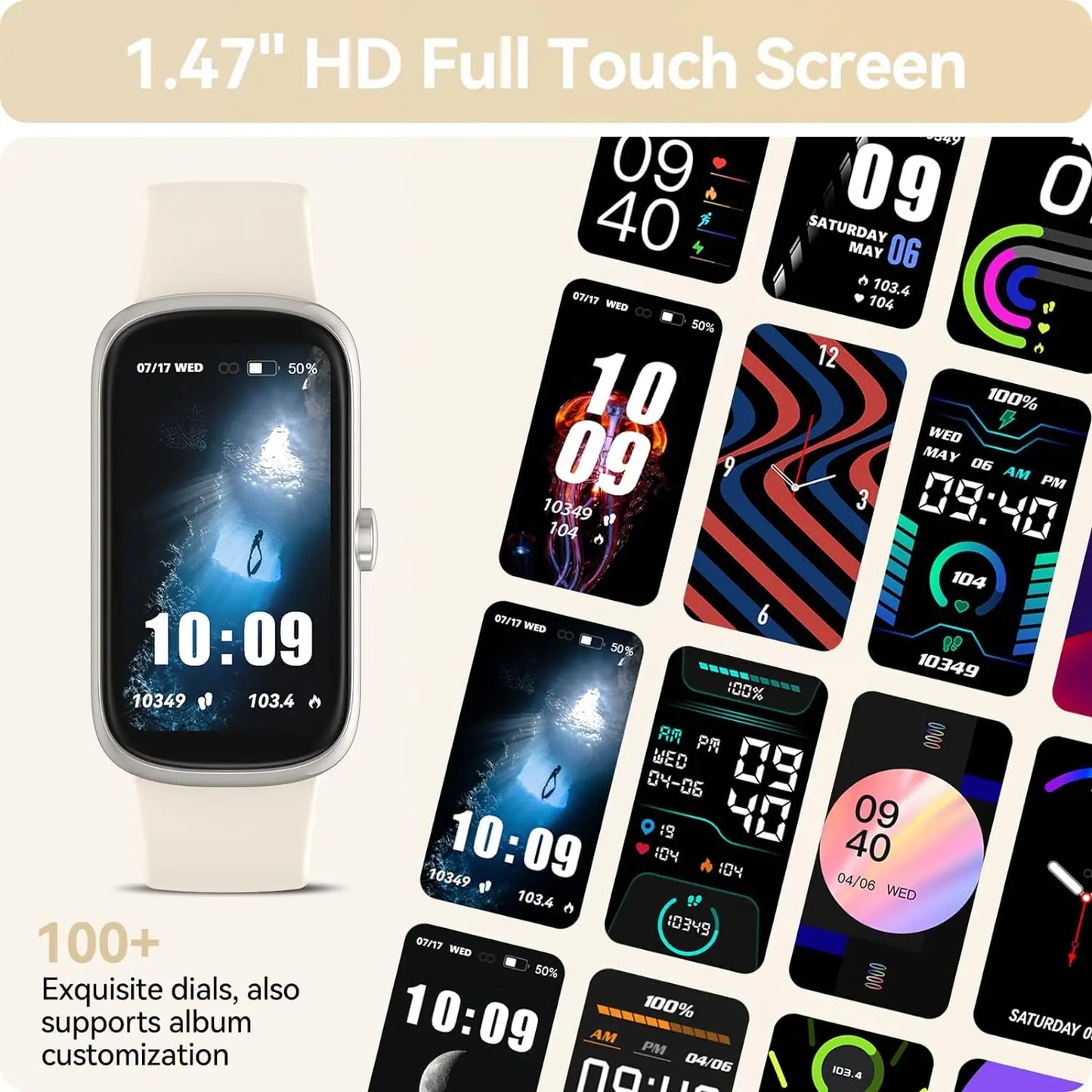 Fitness Tracker With Heart Rate Blood Oxygen Sleep Monitor